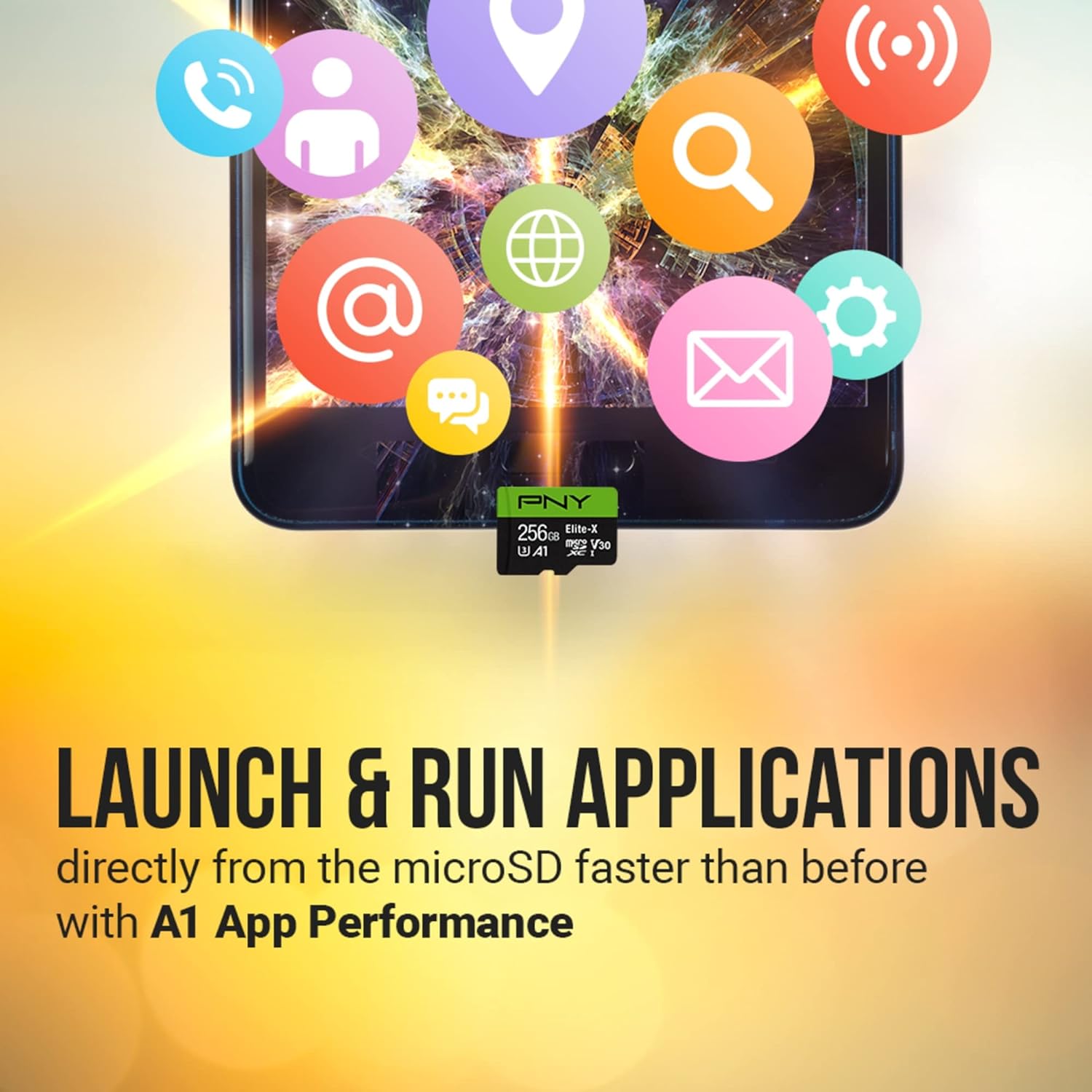 PNY 256GB Elite-X Class 10 U3 V30 microSDXC Flash Memory Card - 100MB/s, Class 10, U3, V30, A1, 4K UHD, Full HD, UHS-I, Micro SD - Image 5